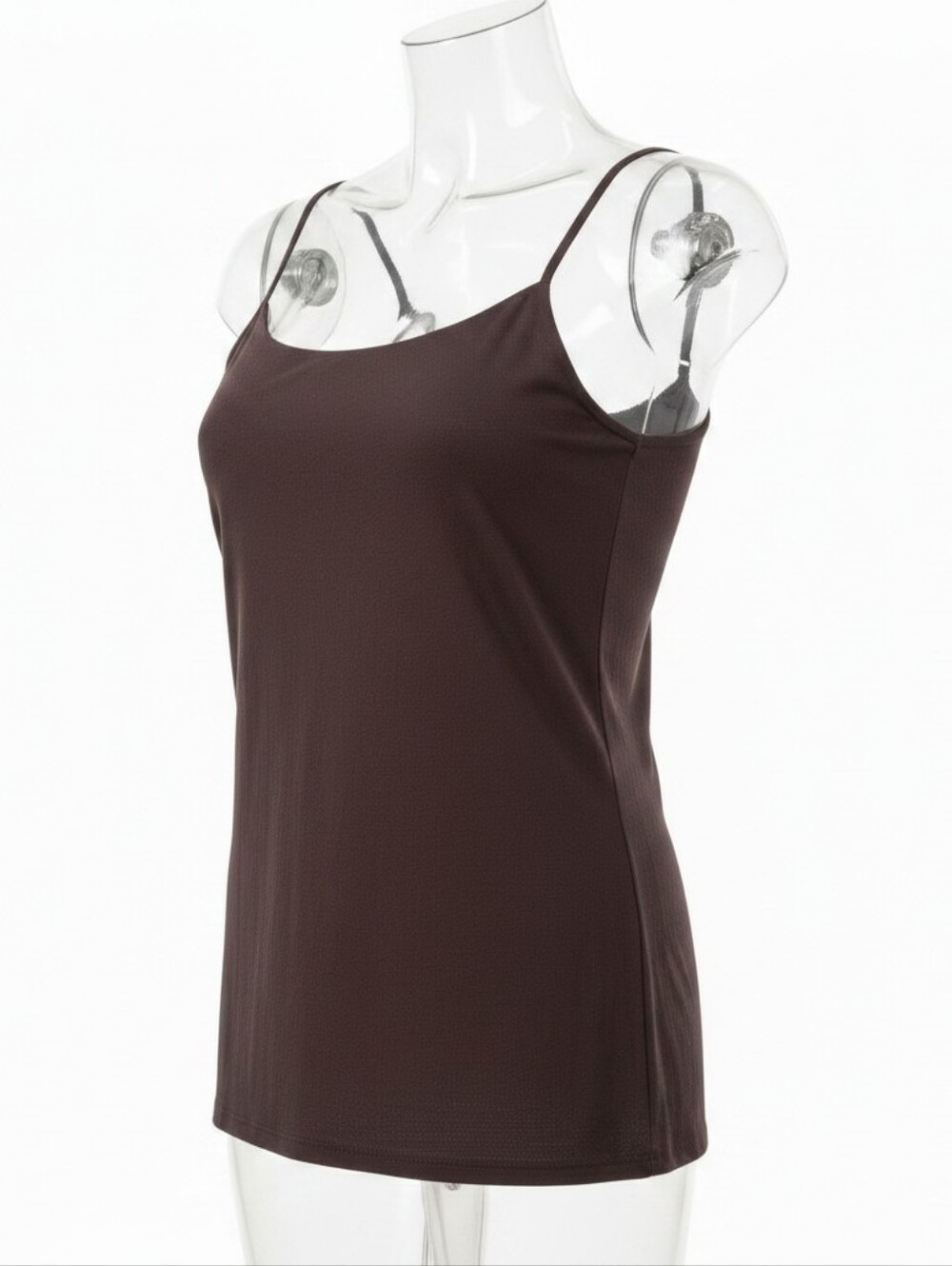 Oscar de la Renta Brown Spaghetti Strap Camisole